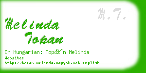 melinda topan business card